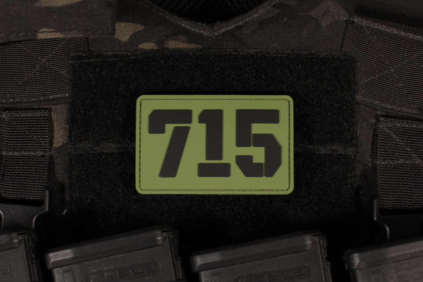 Russian 715 Team PVC Patch Green & Black