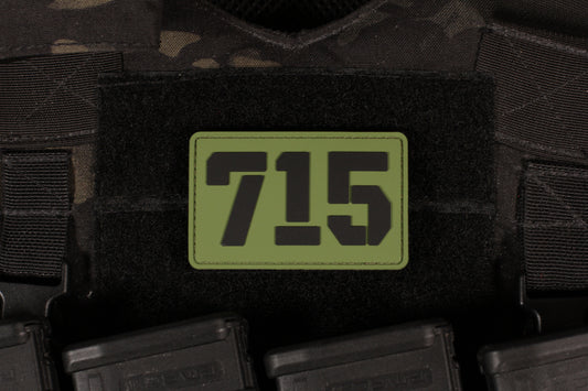Russian 715 Team PVC Patch Green & Black