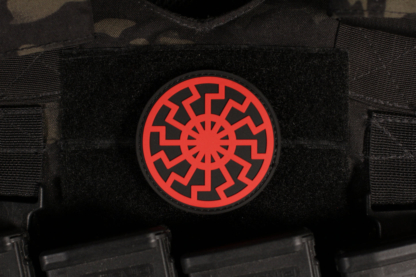 Black Sun Red & Black PVC Patch