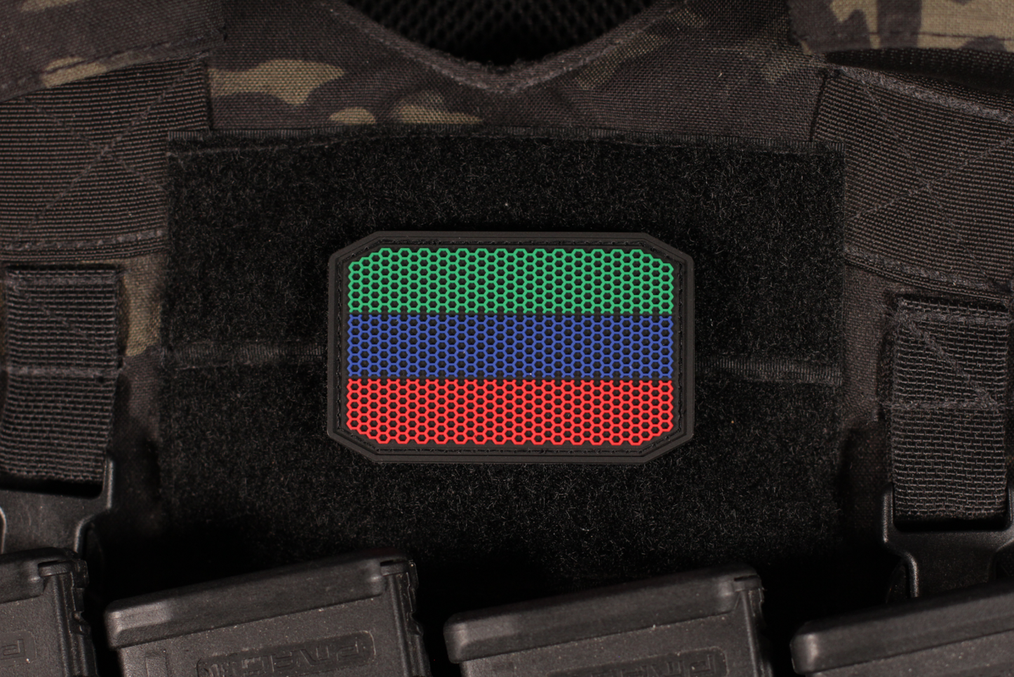 Dagestan Flag Honeycomb Pattern PVC Patch