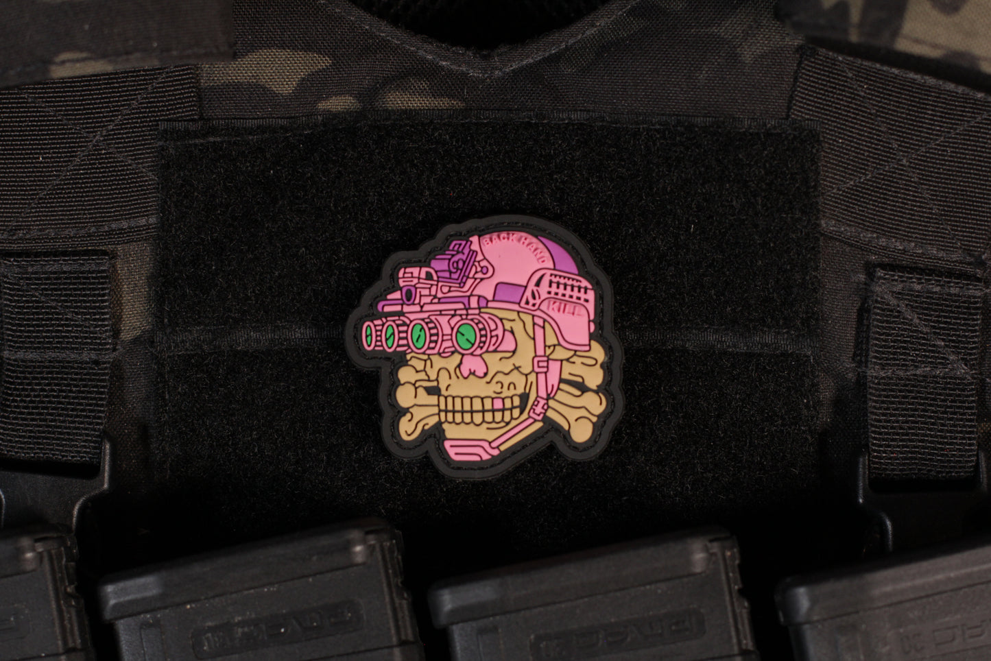 Dead Of Night SOF Skull PVC Patch Pink