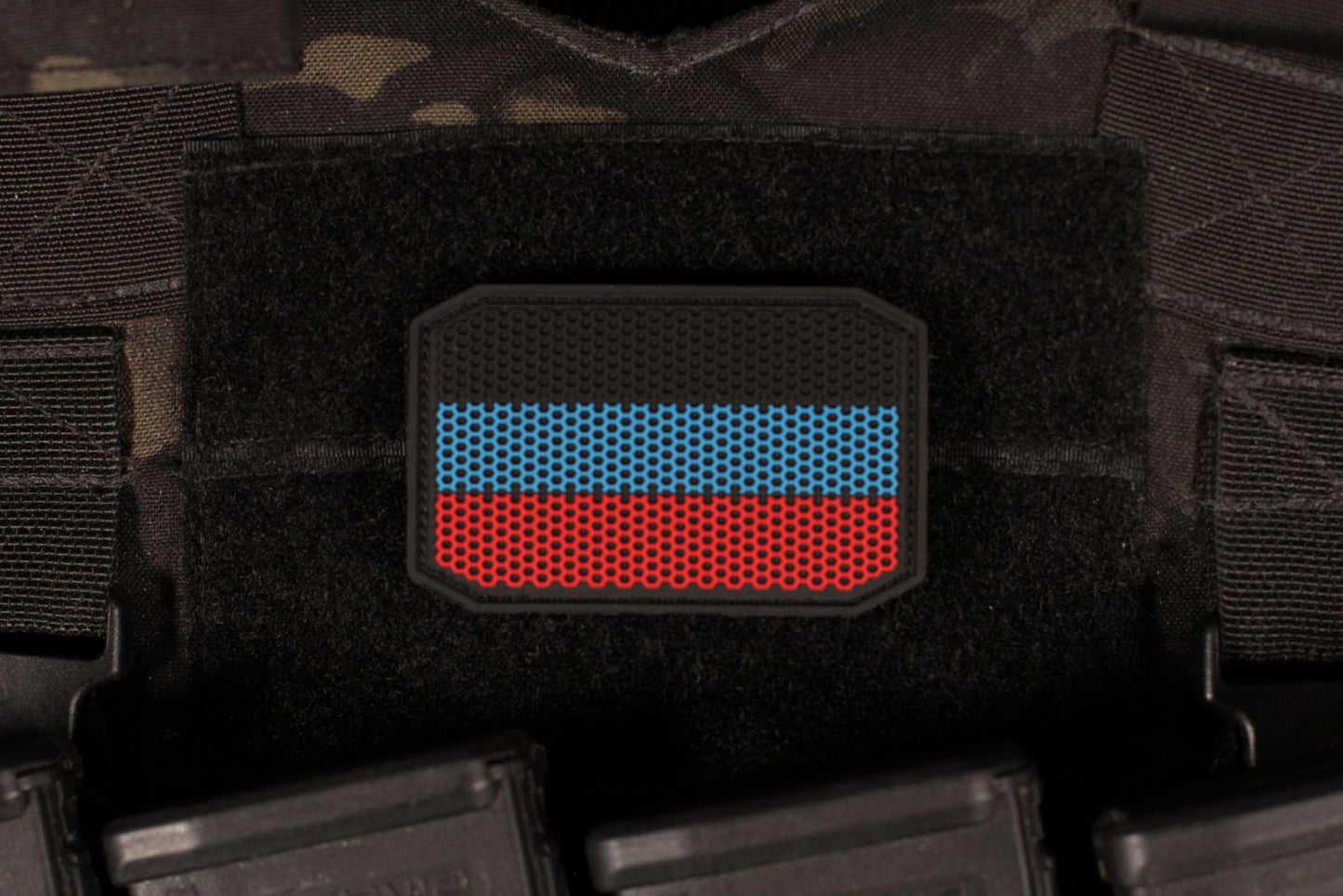 Donbas Donetsk Flag Honeycomb Pattern DPR PVC Patch