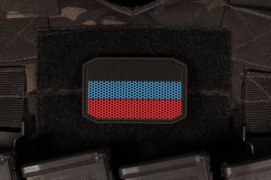 Donbas Donetsk Flag Honeycomb Pattern DPR PVC Patch