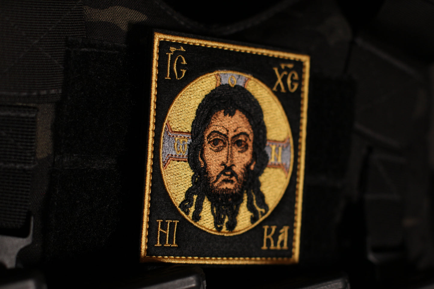 Jesus Russian Orthodox Russia Military Morale Patch Large Size High Detail Black