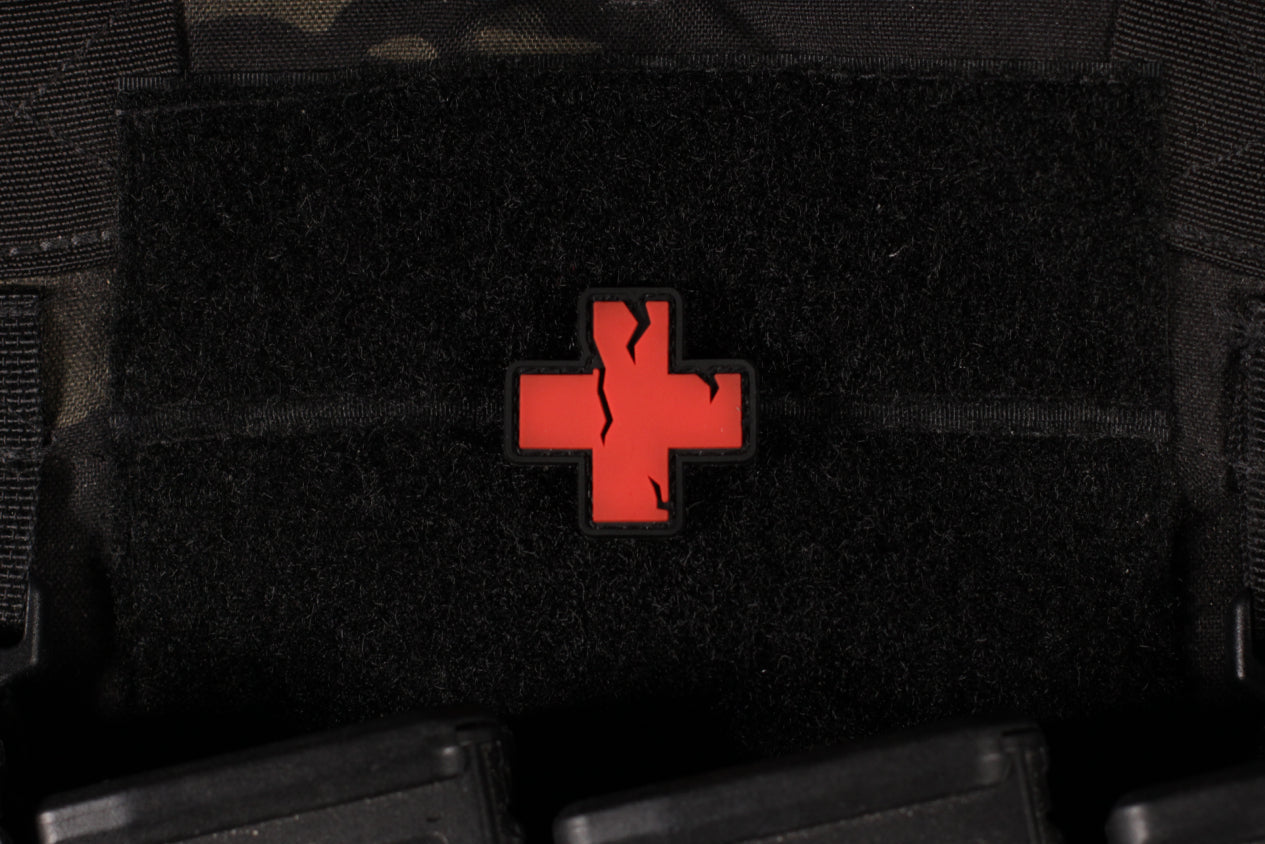 Medic Red Cross Distressed PVC Patch