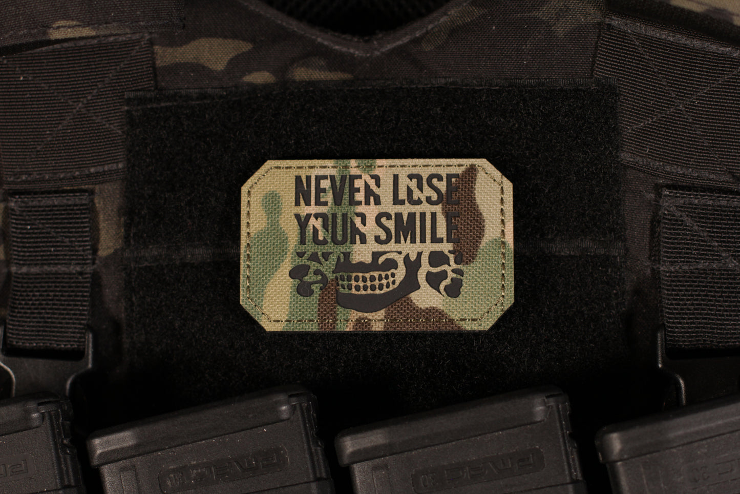 Never Lose Your Smile IR Laser Cut Multicam Patch