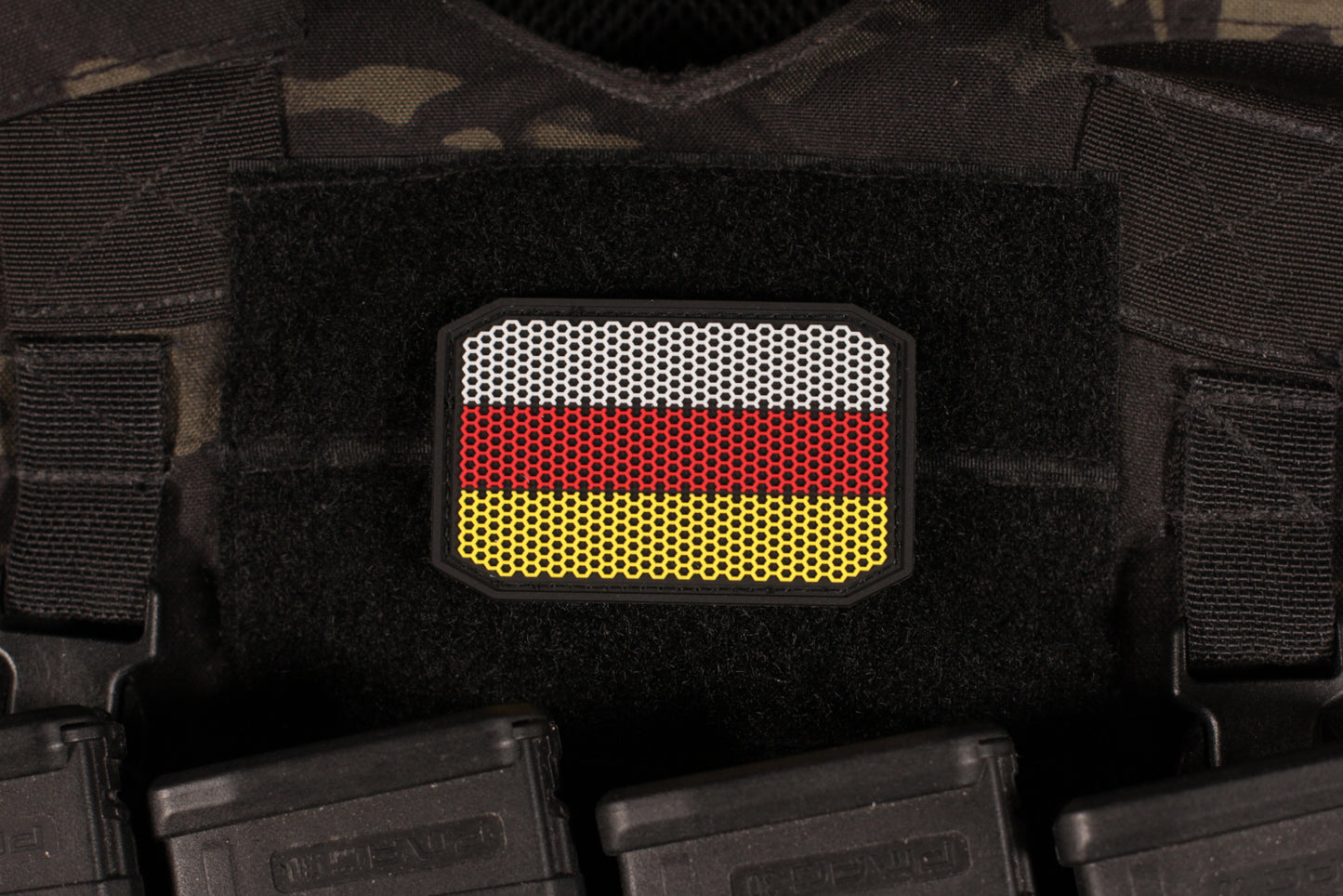 North Ossetia–Alania Flag Honeycomb Pattern PVC Patch