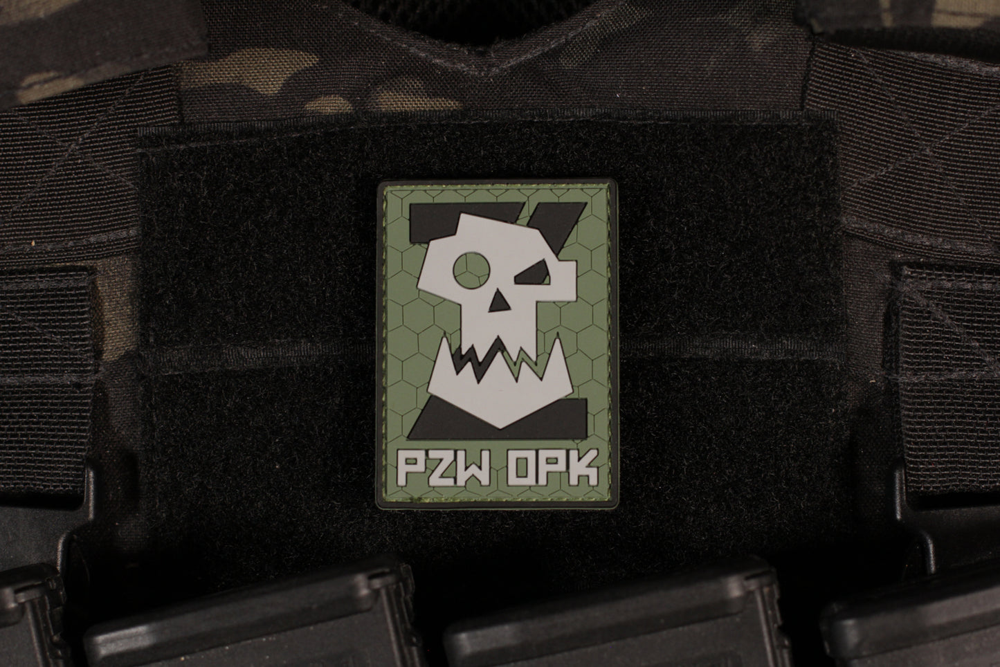 PZW Orc Skull Z PVC Patch