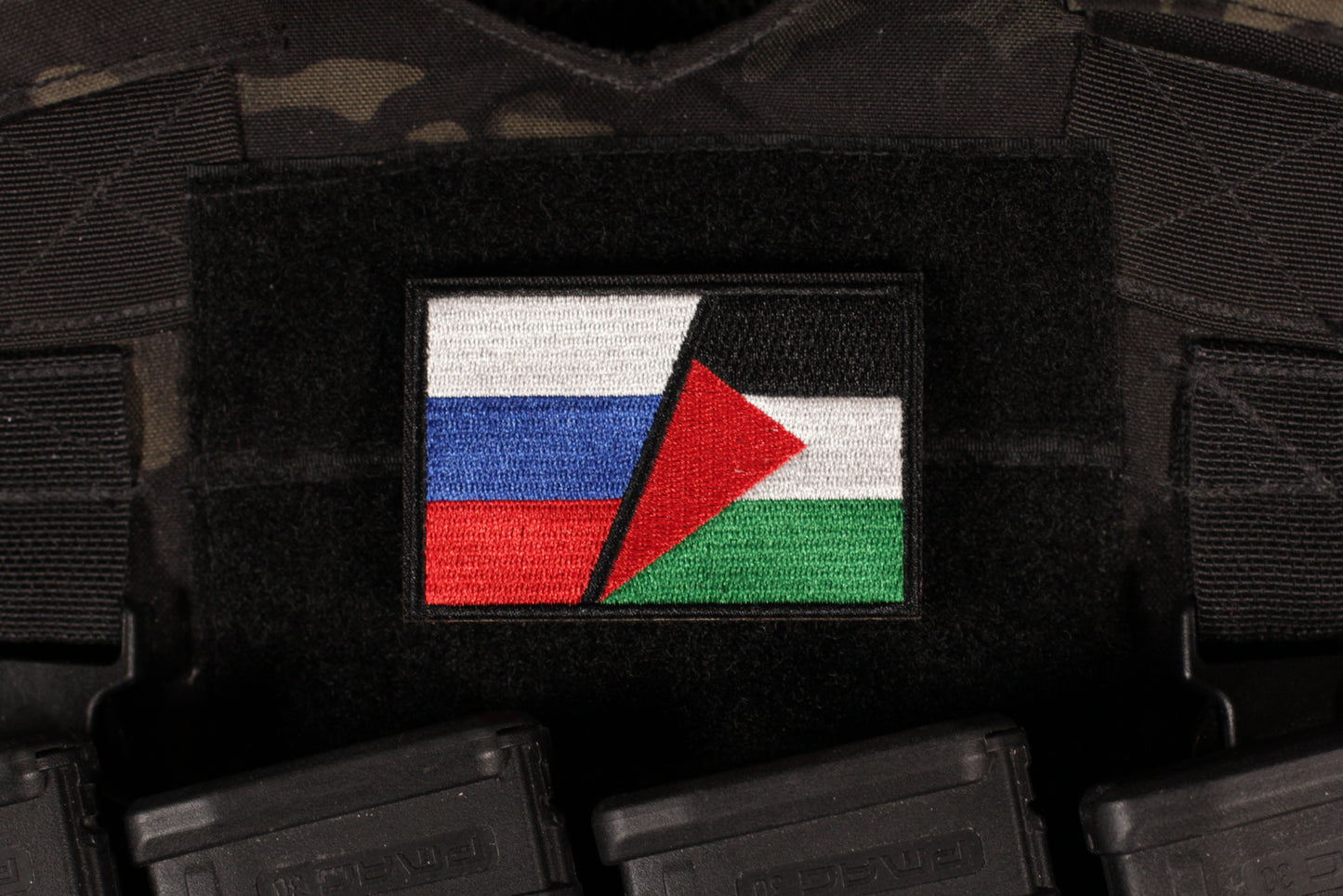 Russia Palestine Flag Patch