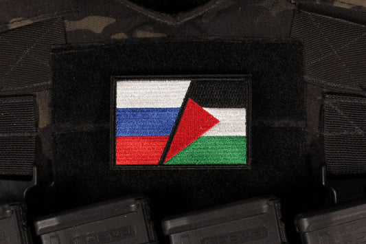 Russia Palestine Flag Patch