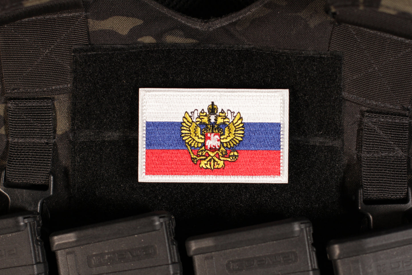 Russia Flag With Coat Of Arms Patch