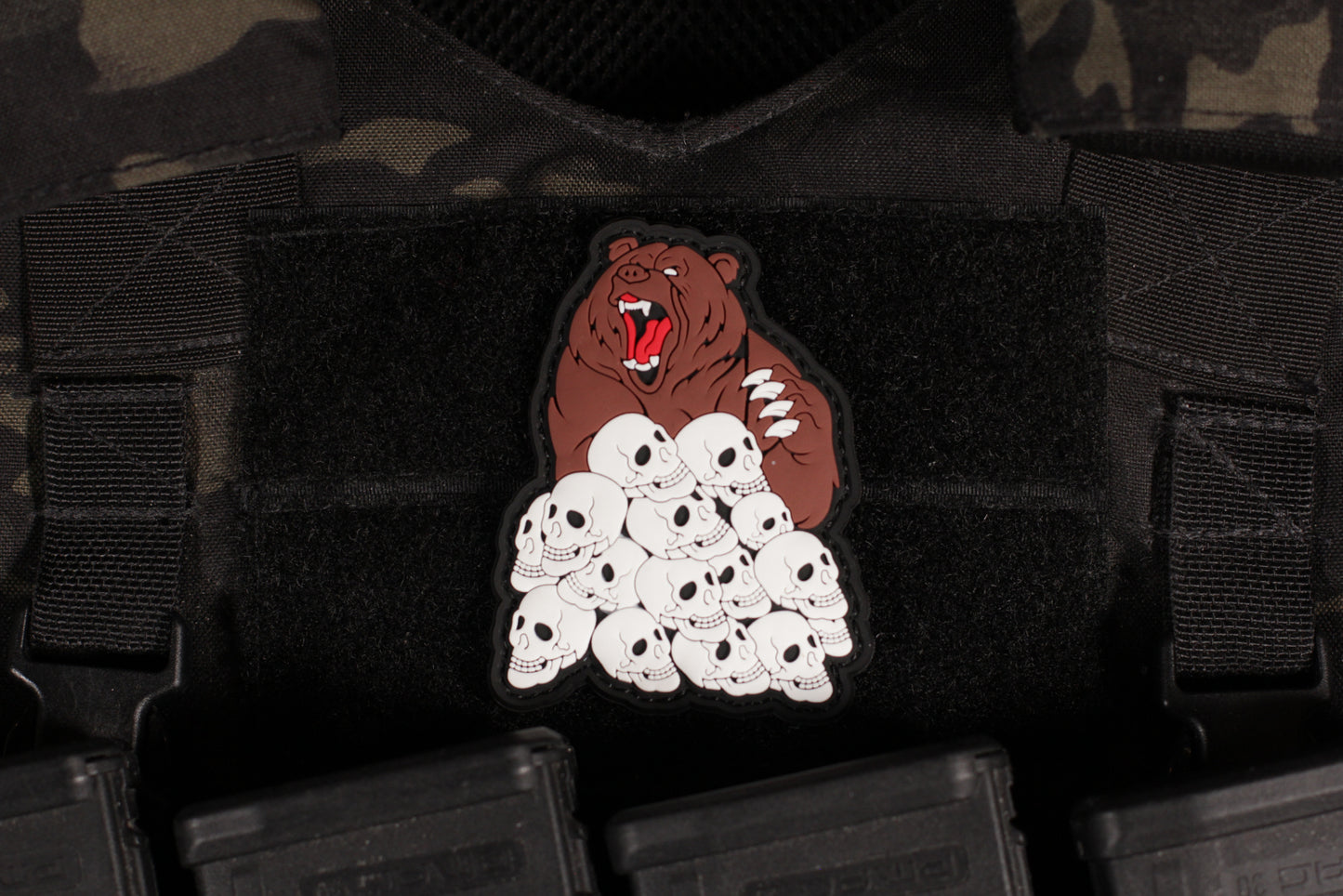 Russian Bear & Skulls PVC Patch