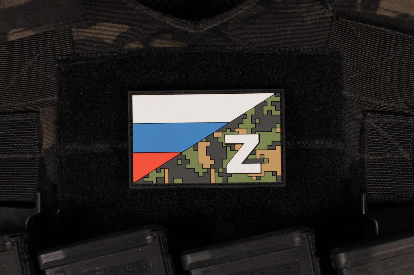 Russian Flag Split Z Digital Camo PVC Patch