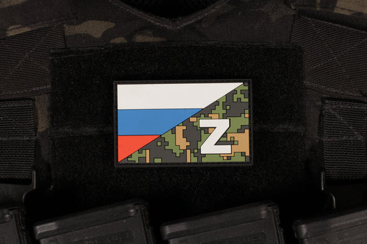 Russian Flag Split Z Digital Camo PVC Patch