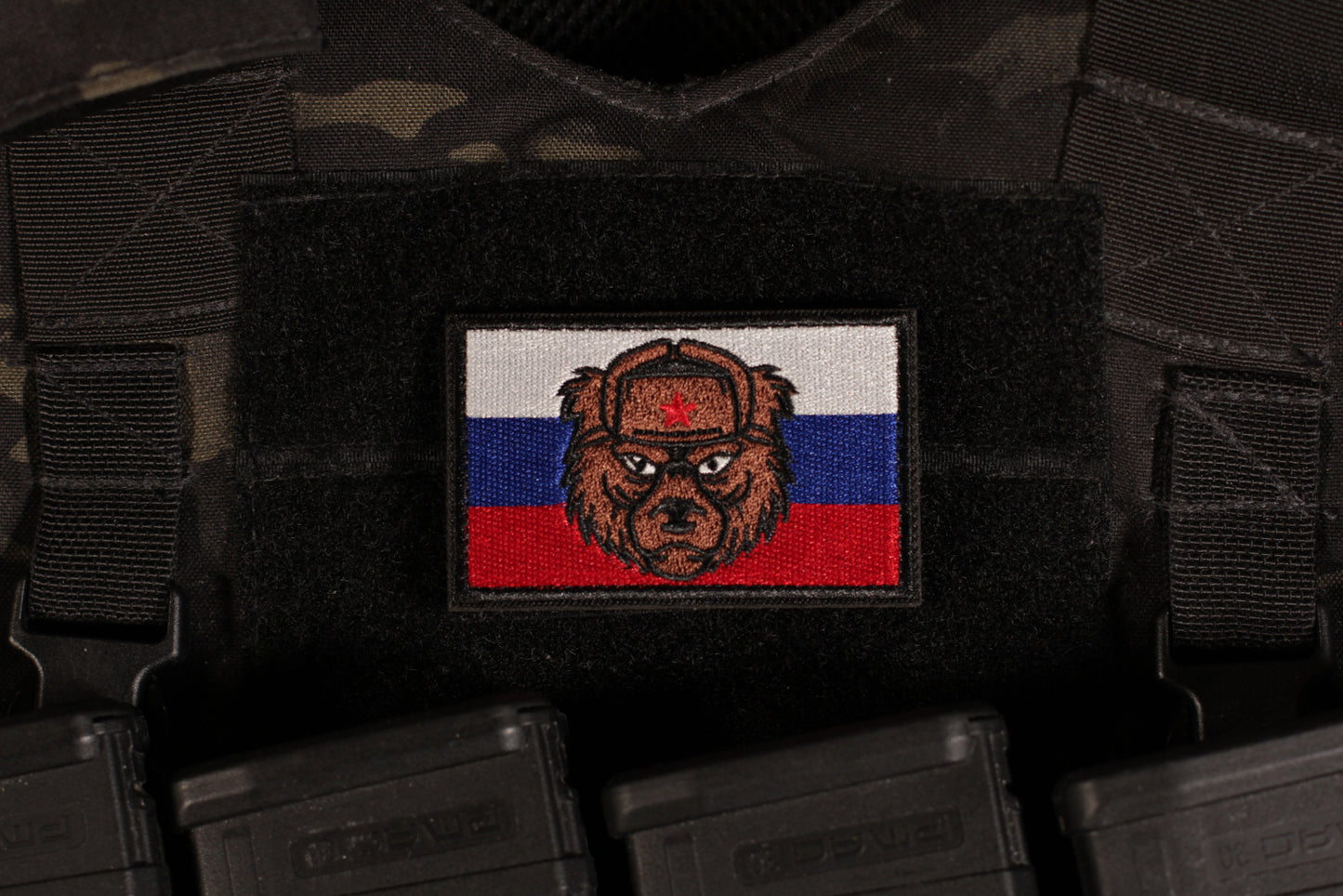 Russian Flag Bear Patch
