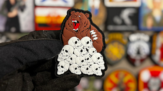 Russian Bear & Skulls PVC Patch