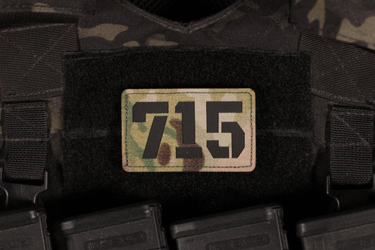 Russian 715 Team IR Relective Multicam Laser Cut Patch