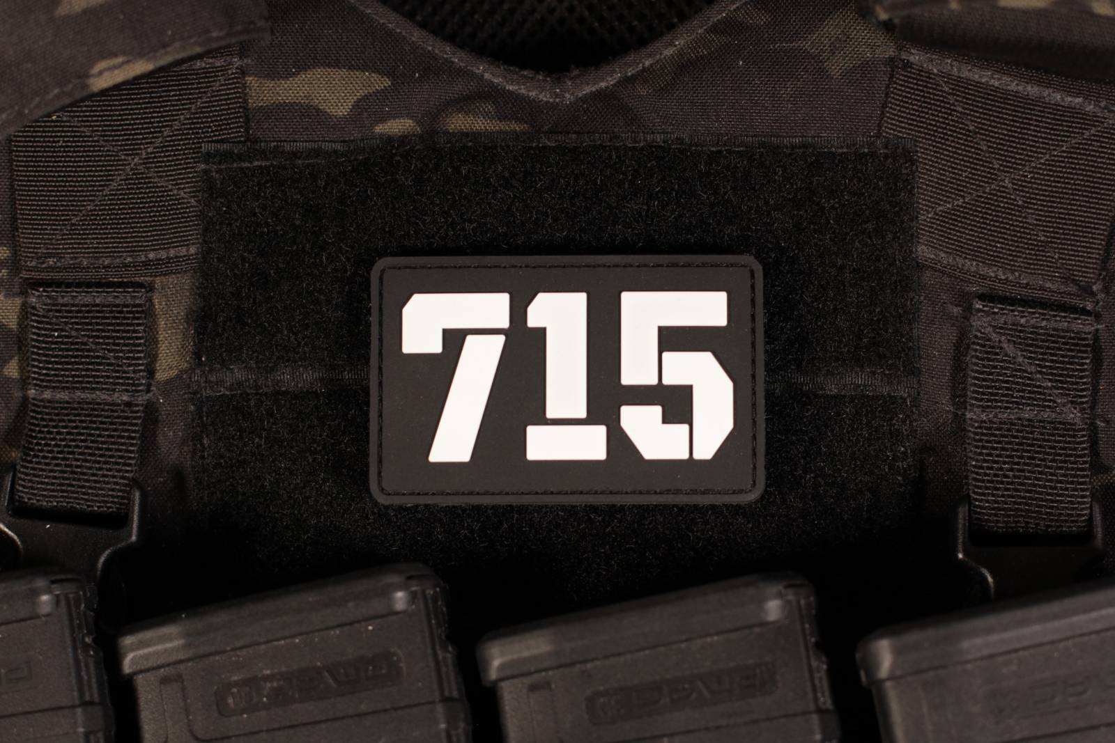 715 Russian 715 Team PVC Patch Black & White – PZW