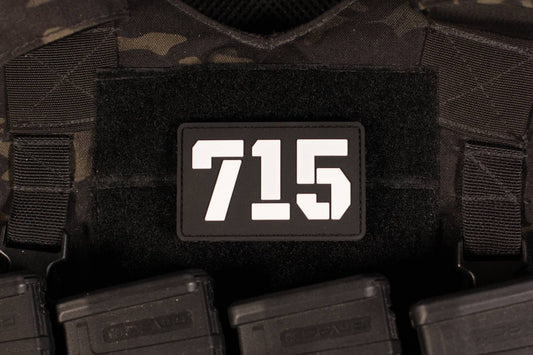 Russian 715 Team PVC Patch Black & White