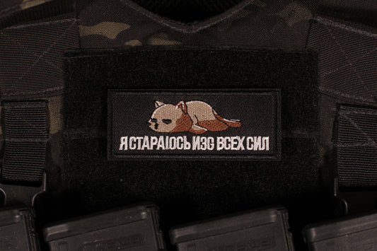 Cat, I Tried My Best Russian Morale Patch