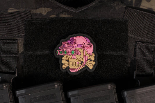 Dead Of Night SOF Skull PVC Patch Pink