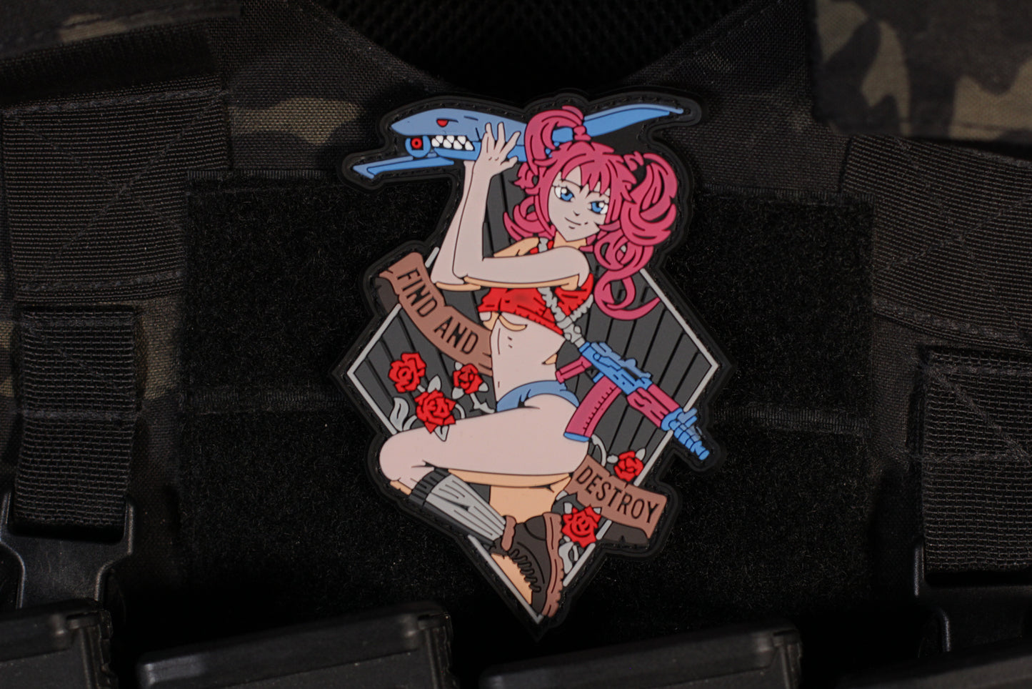 Find & Destroy Drone Girl PVC Morale Patch