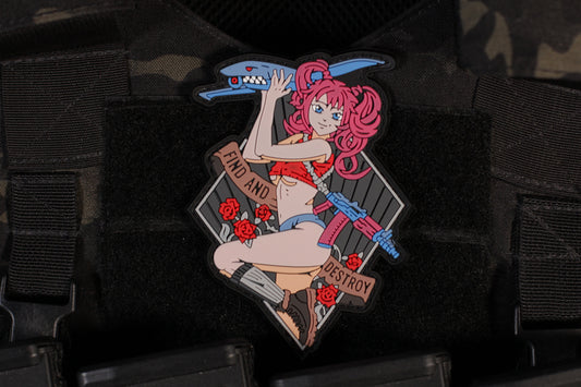 Find & Destroy Drone Girl PVC Morale Patch