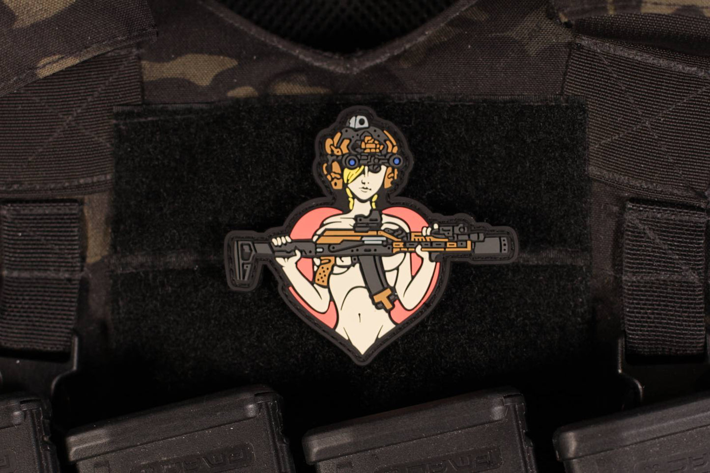 Frontal Assault Girl Russian Morale Patch PVC
