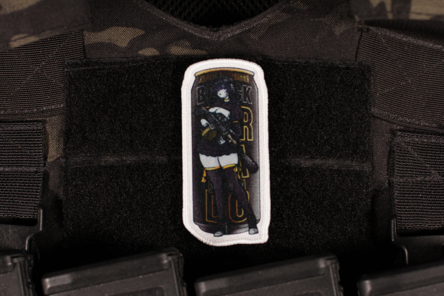 Fuel Of War Girl Tornado Black Energy Drink Patch