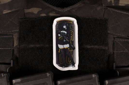 Fuel Of War Girl Tornado Black Energy Drink Patch