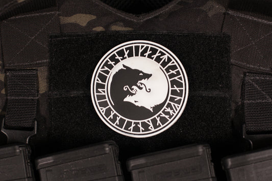 Viking Wolves 3D PVC Patch Glow In The Dark