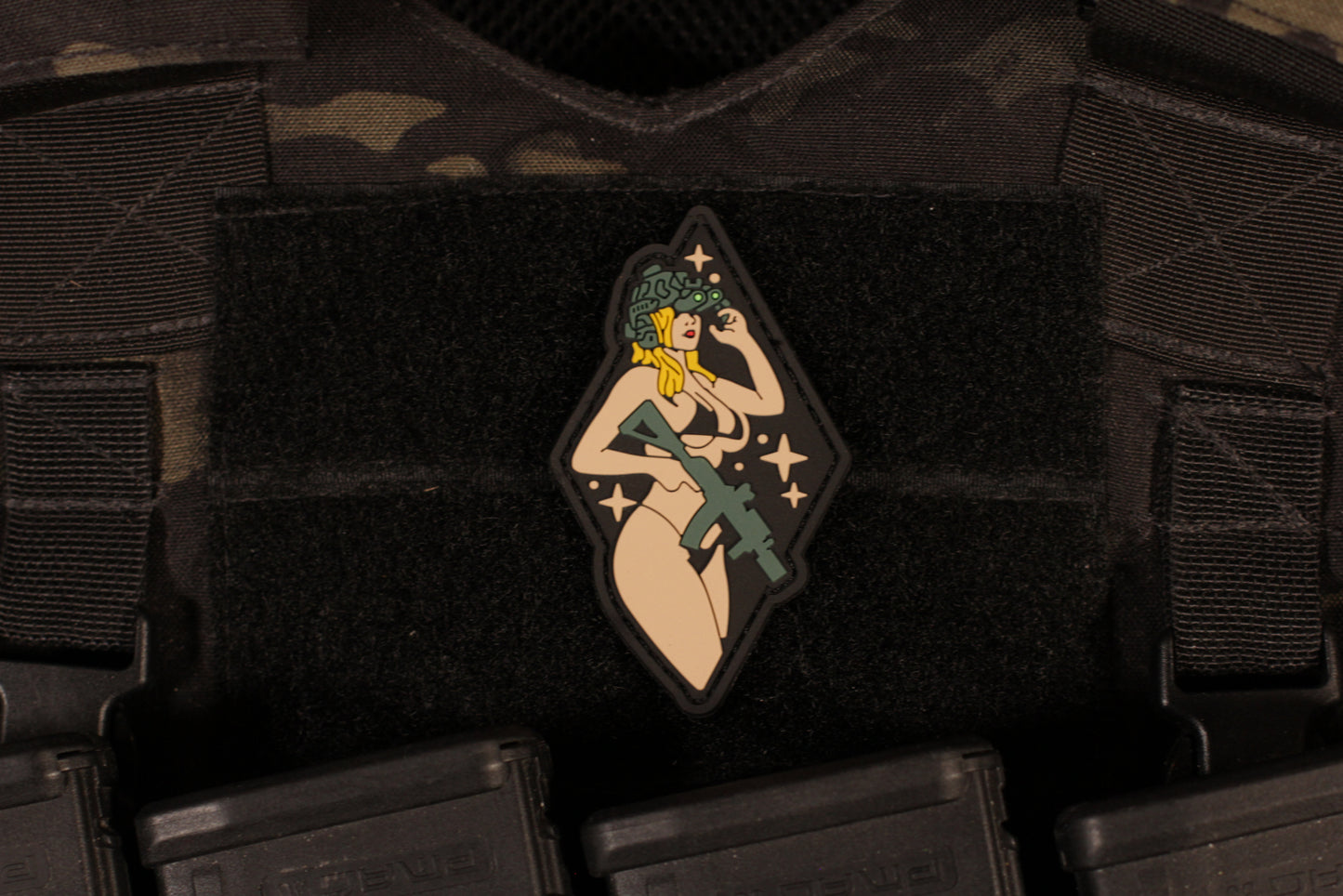 Action Observation PVC Patch Tactical Girl