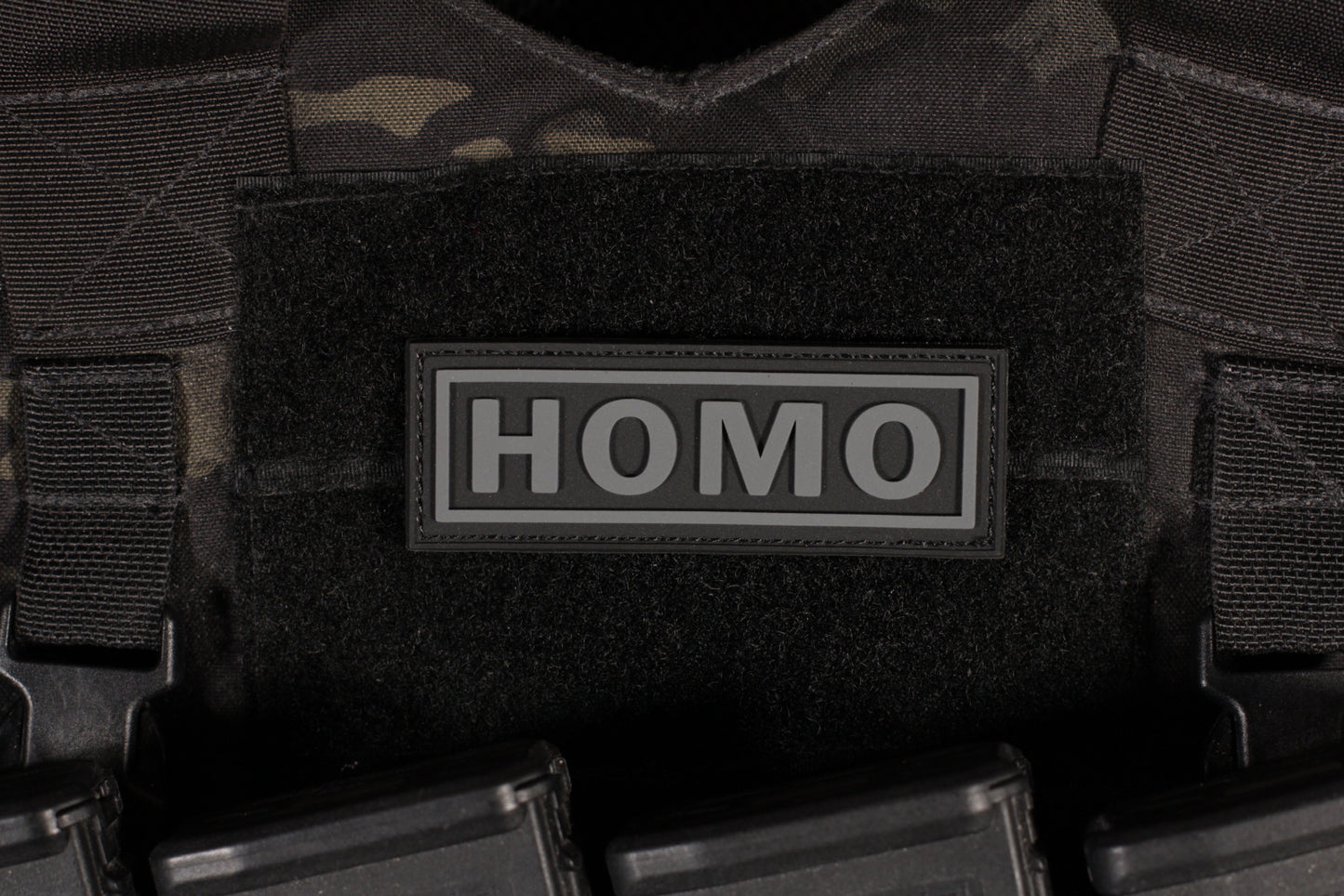 "HOMO" PVC Patch Grey
