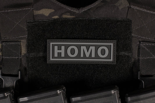 "HOMO" PVC Patch Grey