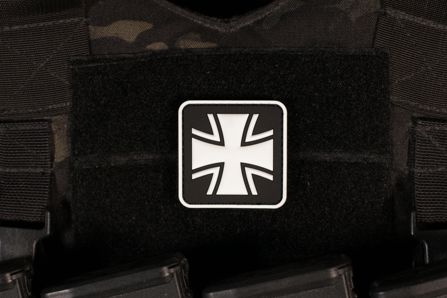 Cross Of Peace PVC Patch Black & White