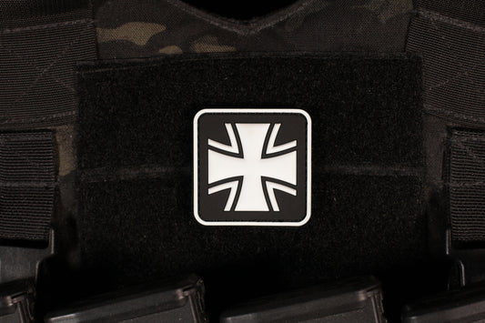Cross Of Peace PVC Patch Black & White