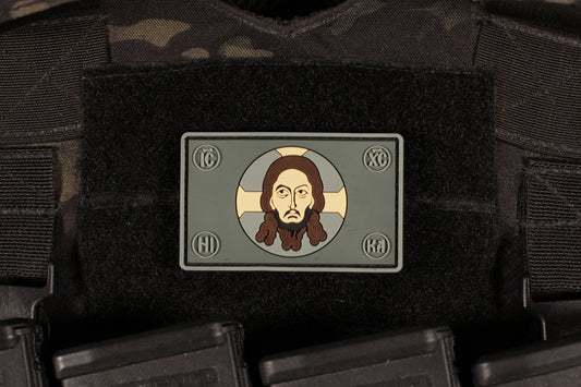Jesus Russian Orthodox Flag Field Green PVC Patch
