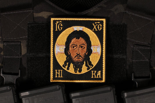 Jesus Russian Orthodox Russia Military Morale Patch Large Size High Detail Black