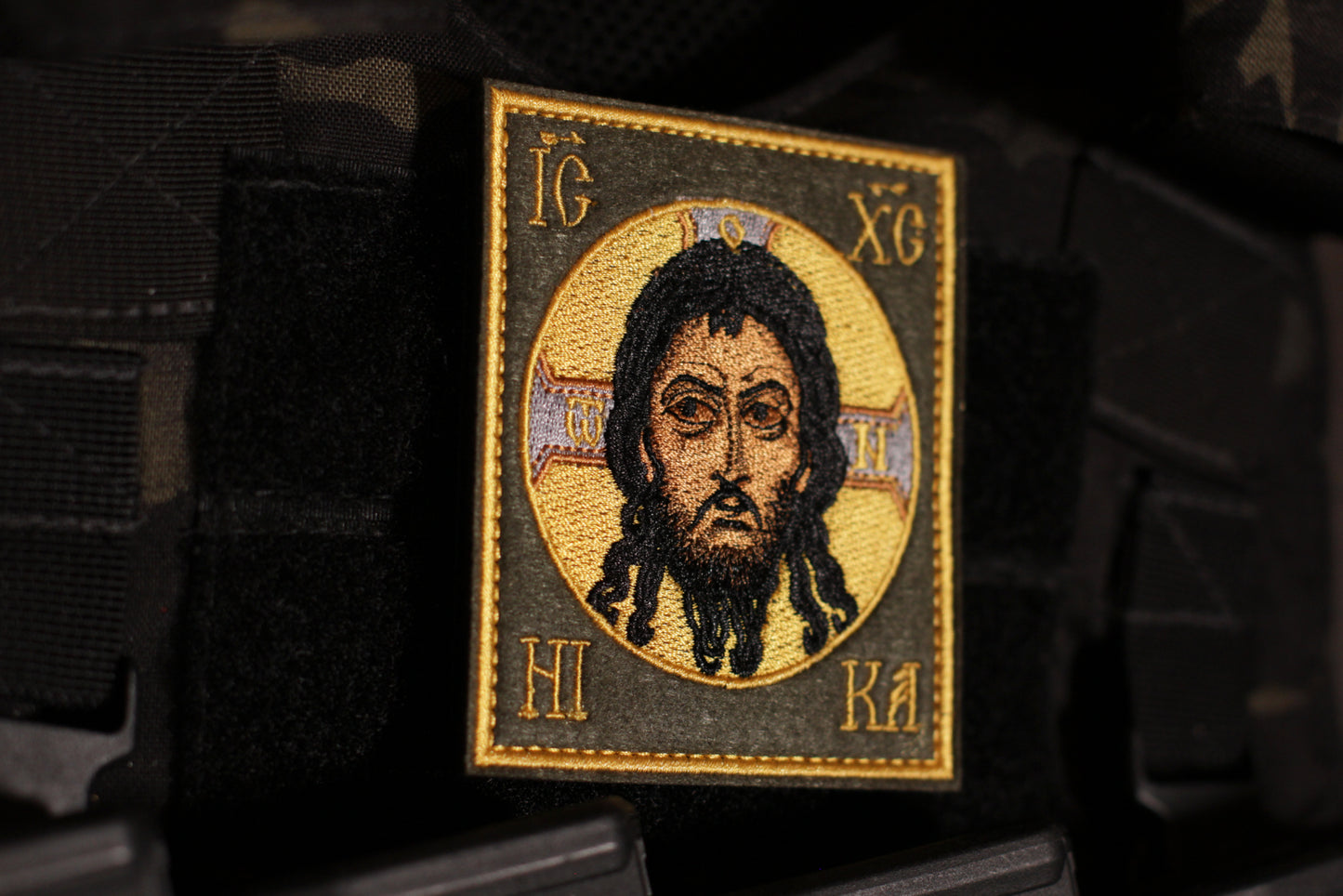 Jesus Russian Orthodox Russia Military Morale Patch Large Size High Detail Green