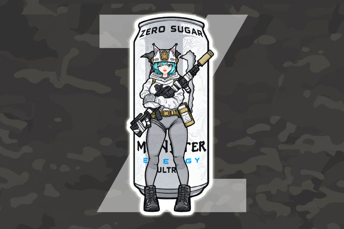 Fuel Of War Monster Ultra Girl Bumper Sticker Premium Vinyl