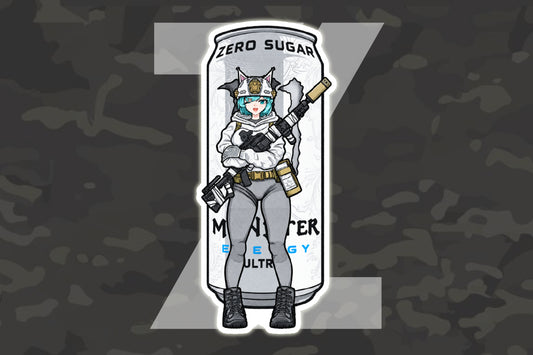 Fuel Of War Monster Ultra Girl Bumper Sticker Premium Vinyl