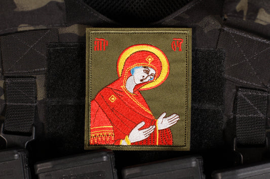 Virgin Mary Icon Russian Orthodox Patch