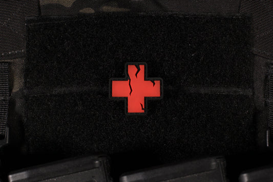 Medic Red Cross Distressed PVC Patch
