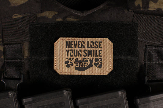 Never Lose Your Smile IR Laser Cut Coyote Tan Patch