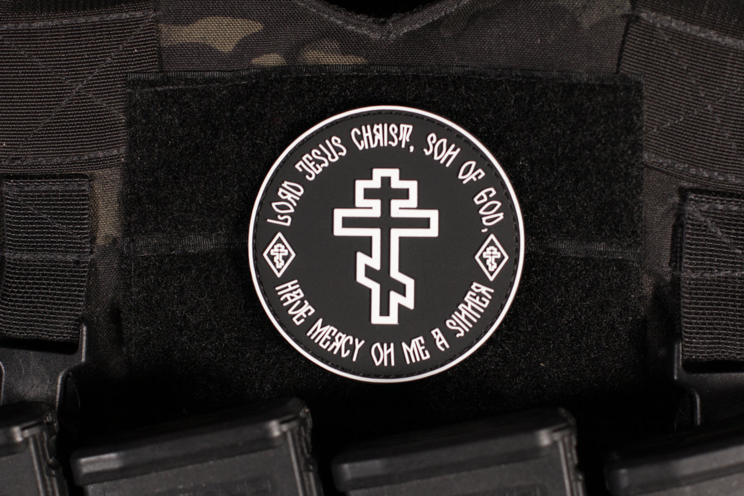 Orthodox Christianity PVC Patch Black & White Glow In The Dark