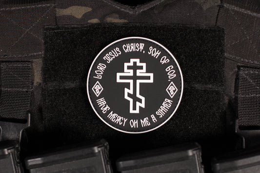 Orthodox Christianity PVC Patch Black & White Glow In The Dark
