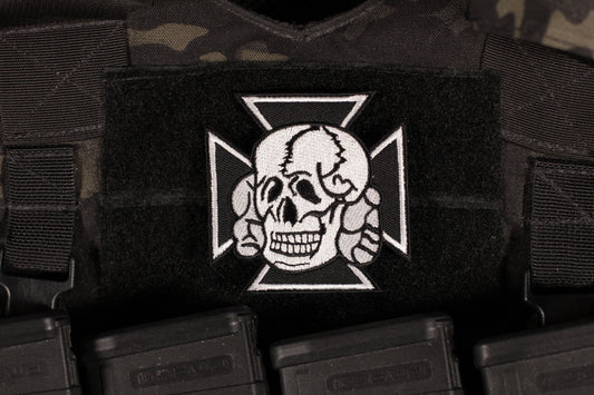 Skull Of Peace With Cross Of Love Patch