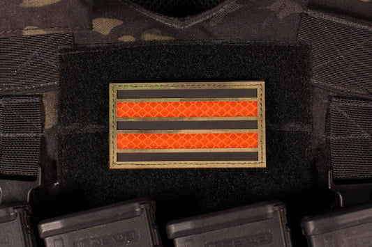 Ribbon Of Saint George Laser Cut Atacs Green Ruins IR & Orange Reflective Patch