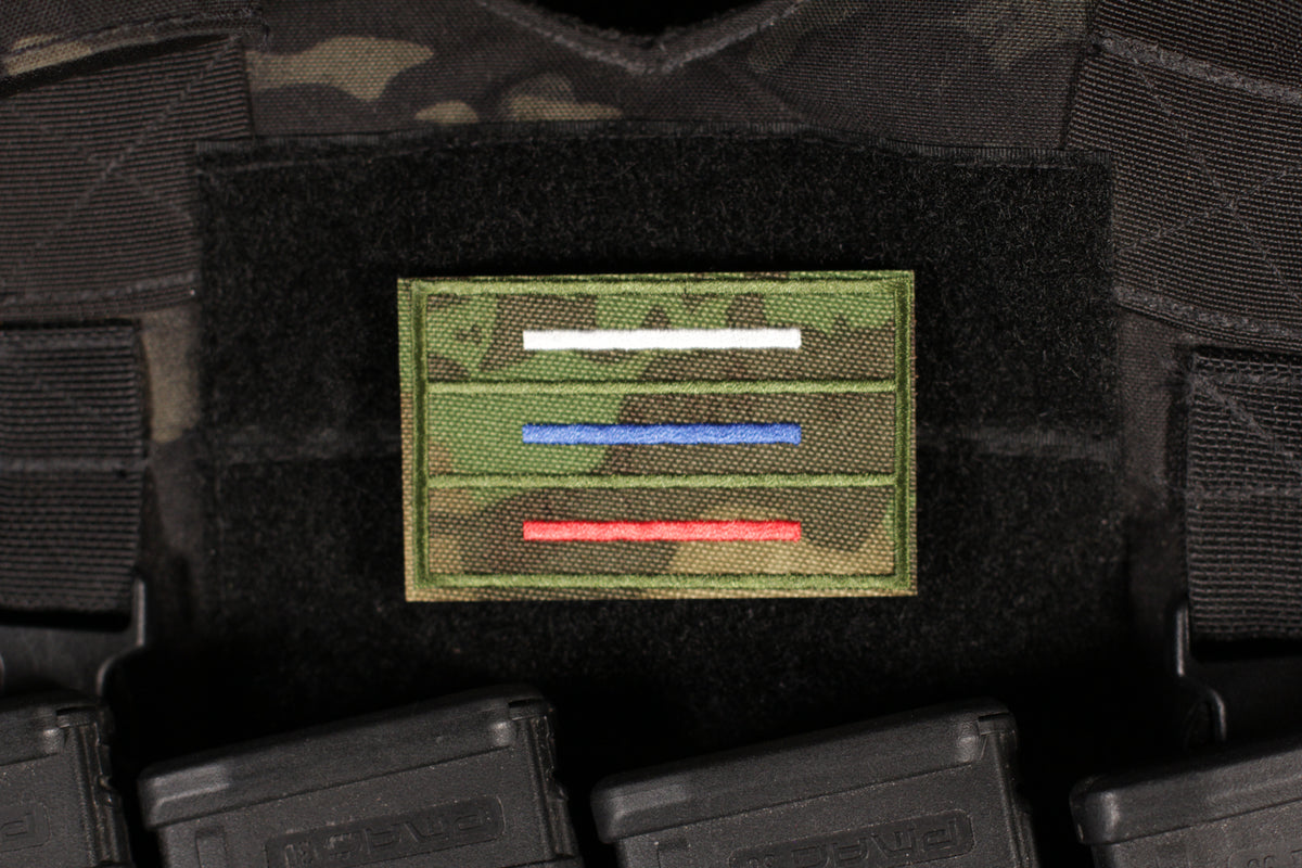 Slavic Tri Color Russian Flag Tri Color Stripes Atacs FG MOX Camo Patch – PZW