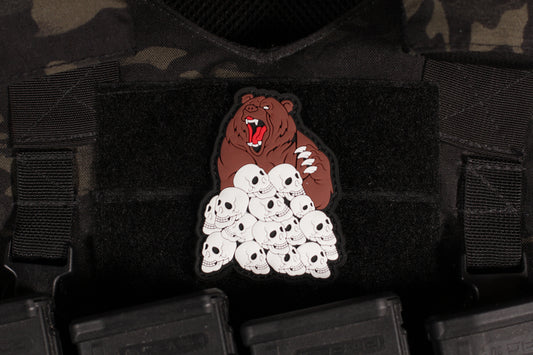 Russian Bear & Skulls PVC Patch